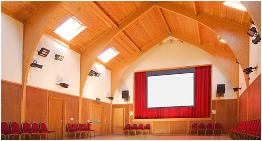 Craignure Village Hall - showing proposed projection screen